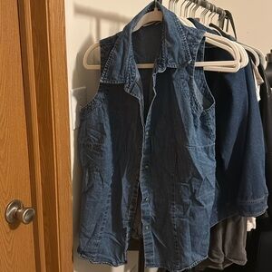 St. John’s Bay Denim Cotton Vest